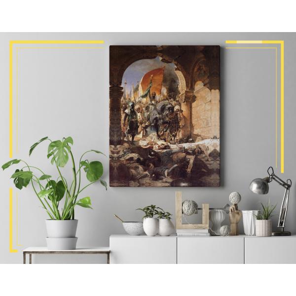 Canvas Painting - Fatih Sultan Mehmet's entrance to Istanbul (70x100)
