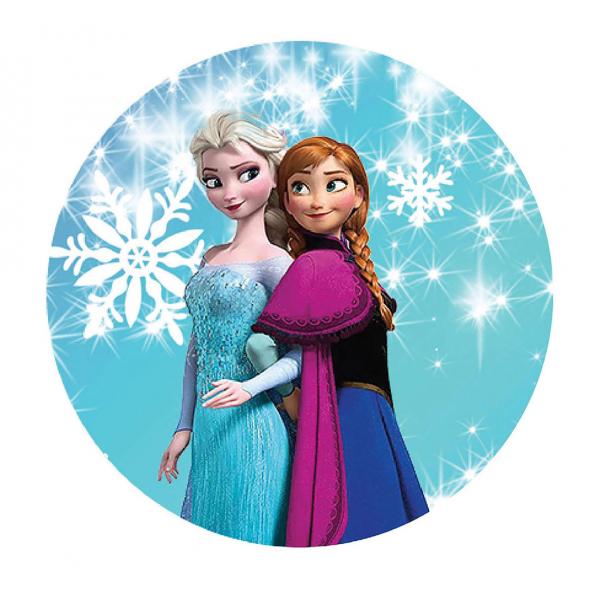 Elsa Anna Frozen 3 Cm - Kuşe Kağıt Etiket