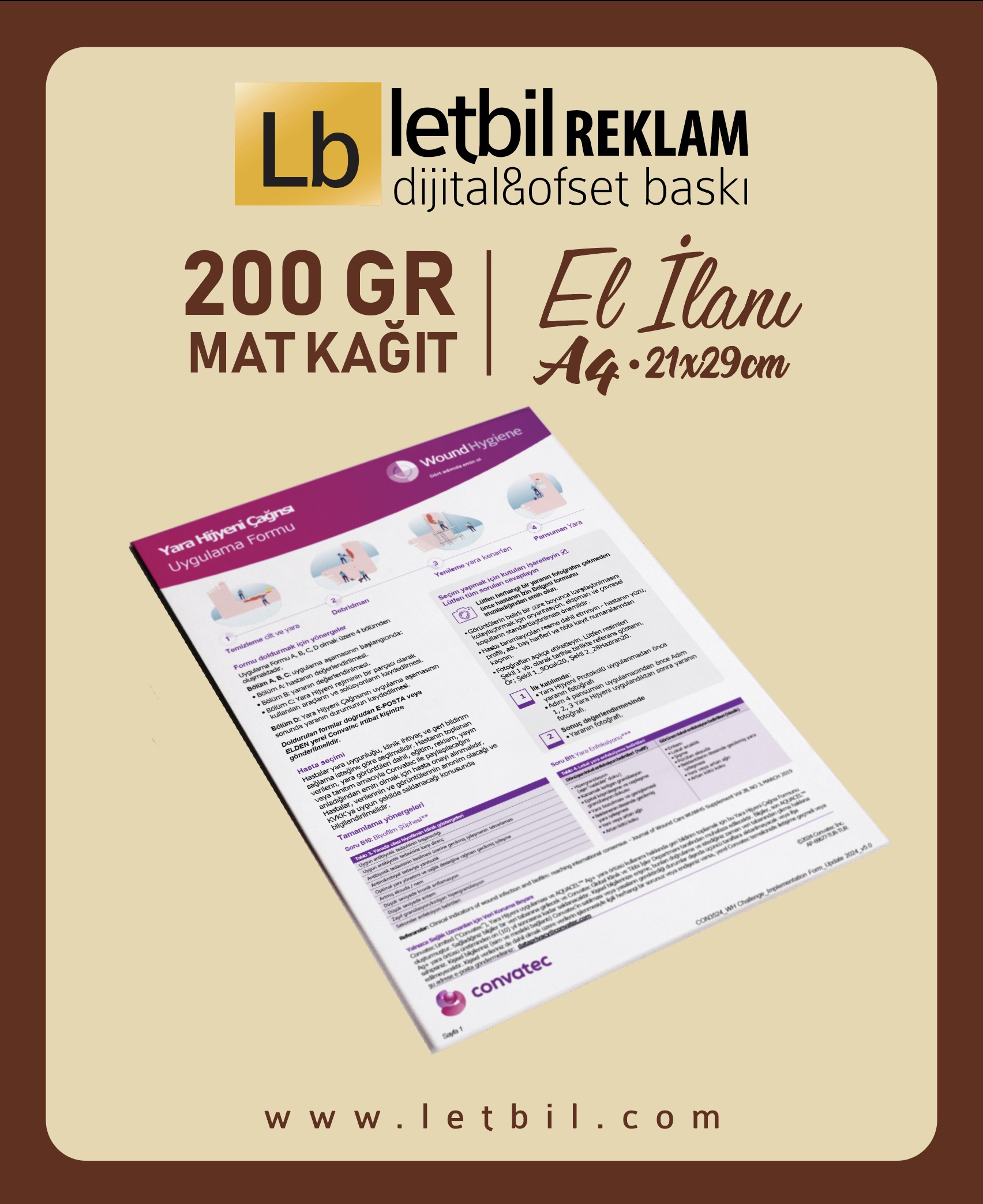 Renkli Dijital Baskı & Kopyalama - A4cm - 200 gr - 100 Adet