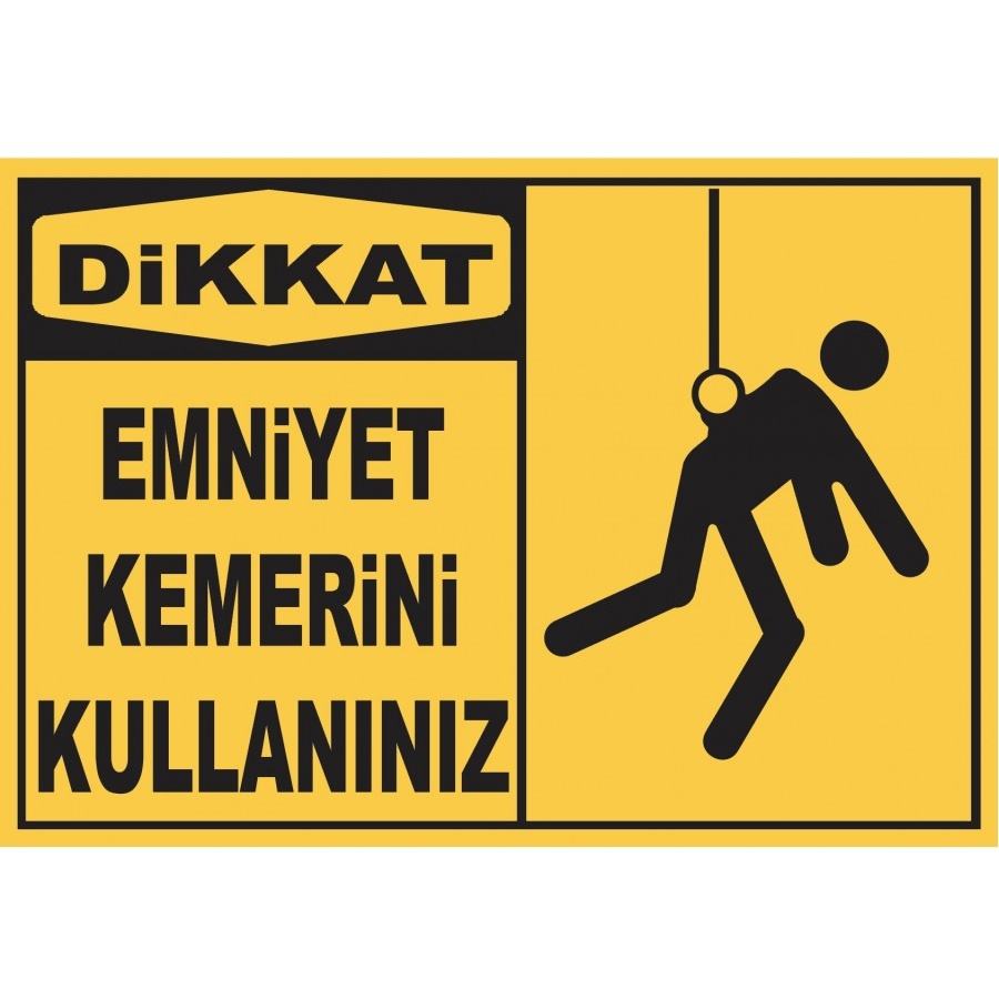 Uyarı Etiketi - Dikkat Emniyet Kemerini Kullanınız.  (35 x 50)