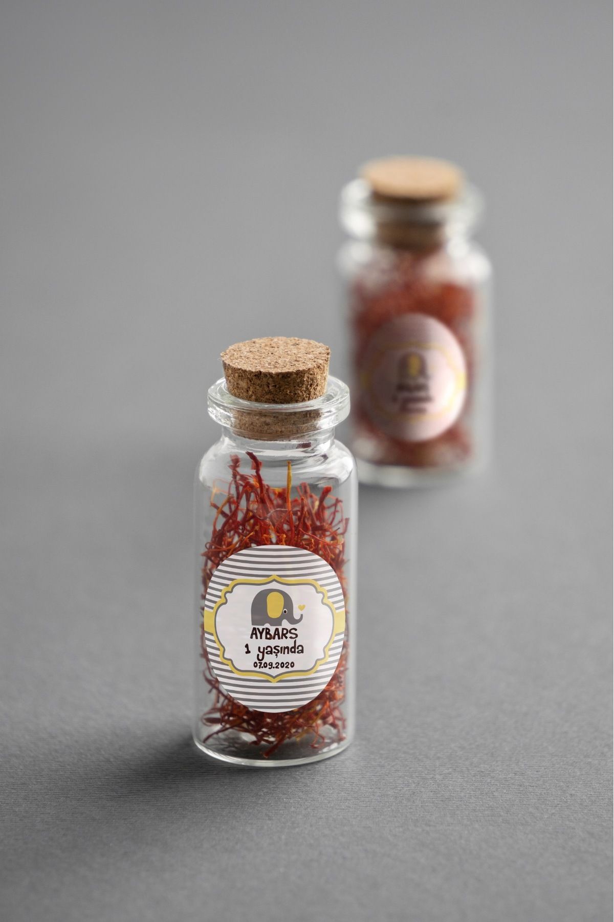 Erkek Çocuk Sarı Fil Konsept, Cemiyetleriniz Için 5cm -  40 Adet Opak Sticker