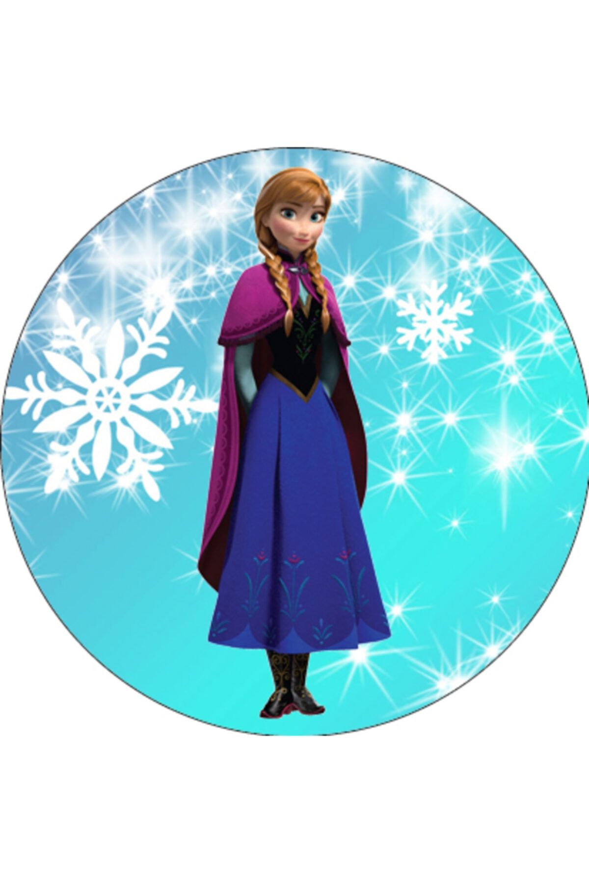 Elsa Frozen Etiketi 3,5cm - 80 Adet Opak Etiket