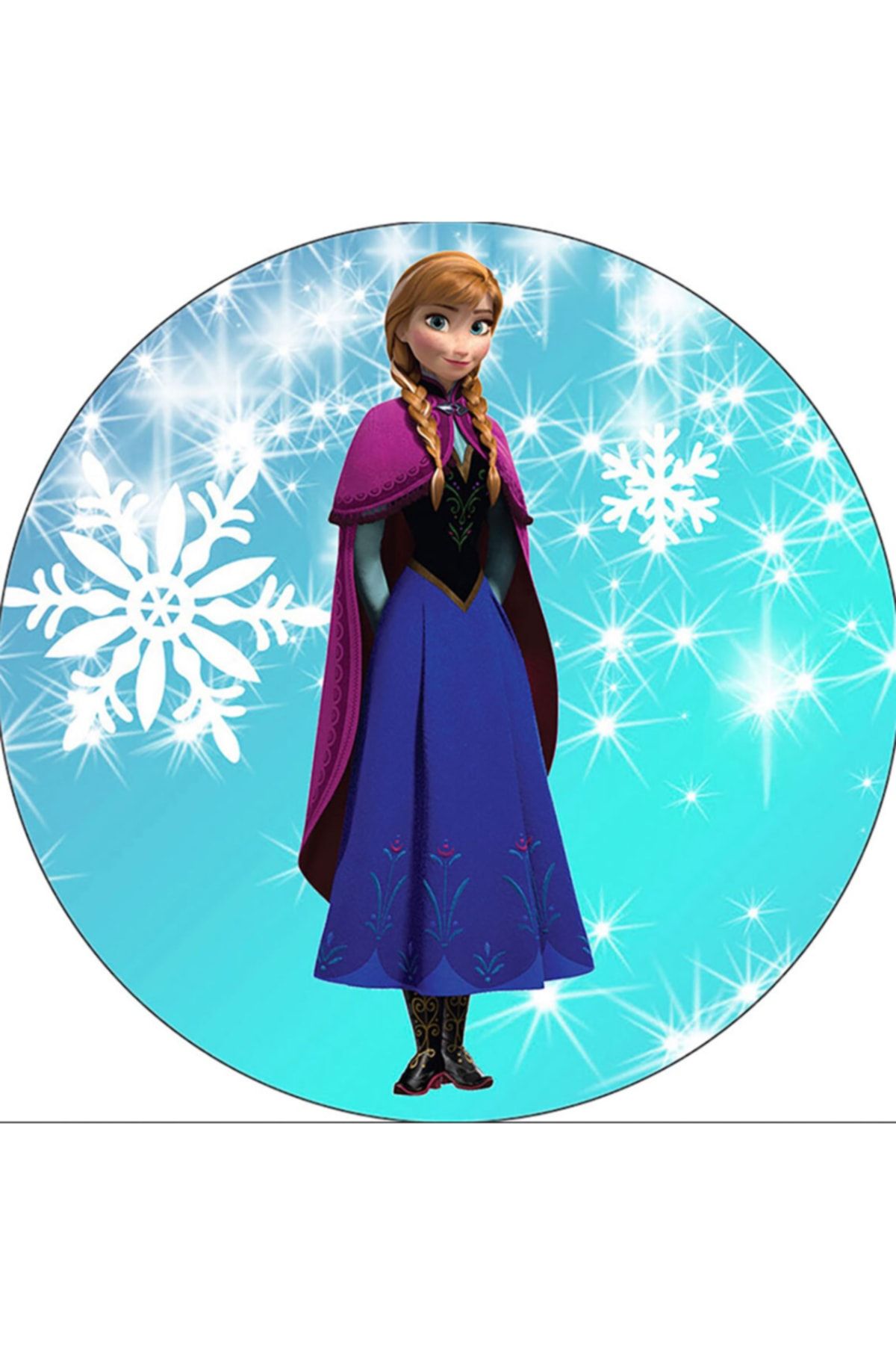 Elsa Frozen Etiketi 5cm - 40 adet Opak Etiket
