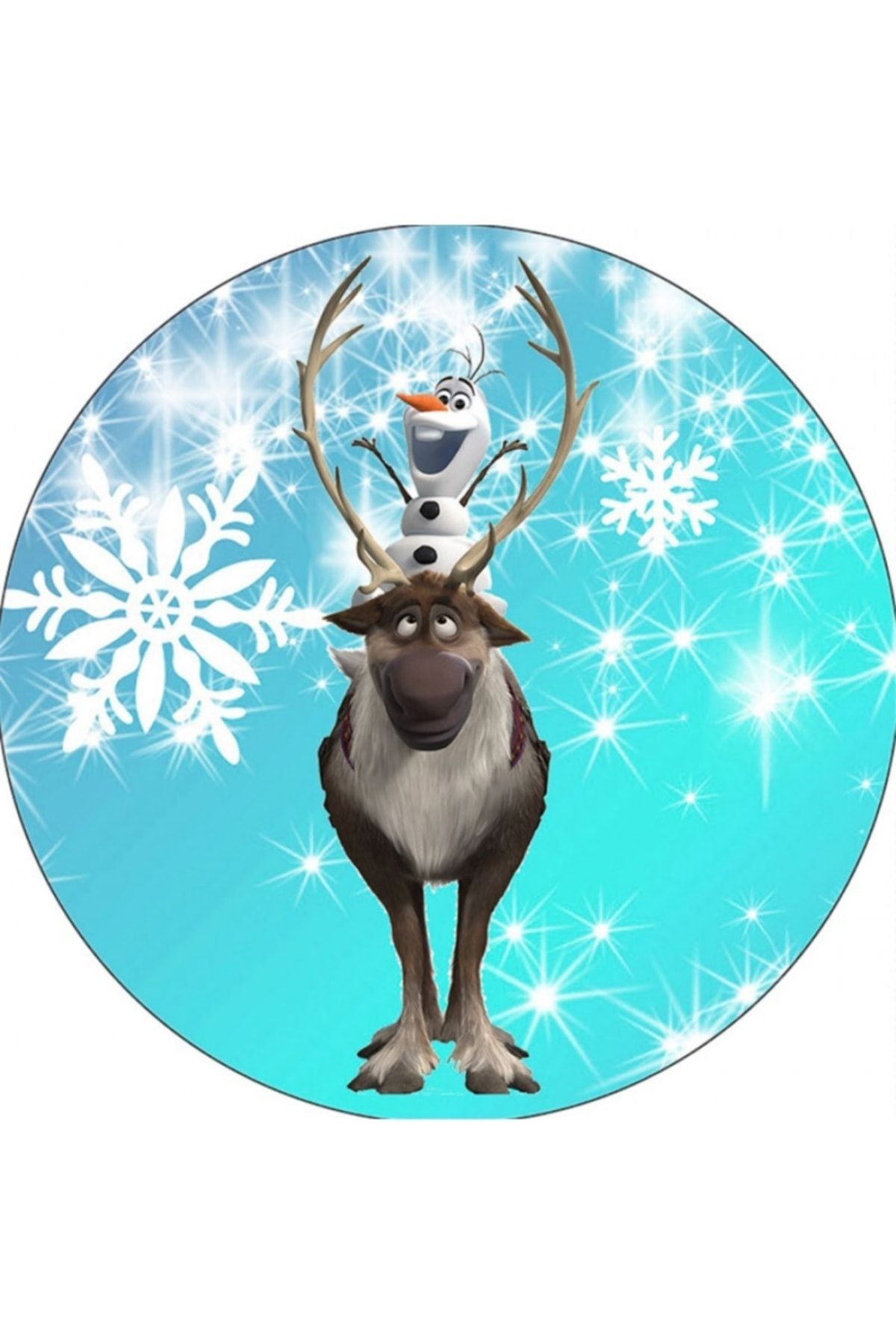 Geyik Frozen 3cm - 100 adet Opak Etiket