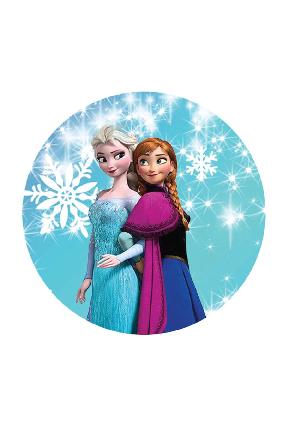Elsa Anna Frozen Etiketi, 5cm - 40 Adet Opak Etiket