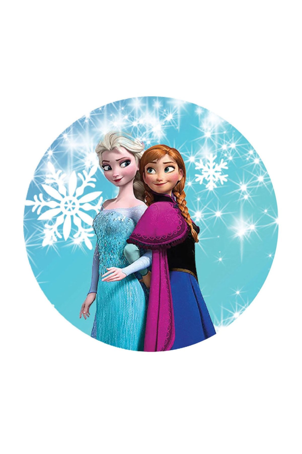 Elsa Anna Frozen Etiketi, 5cm - 40 Adet Opak Etiket