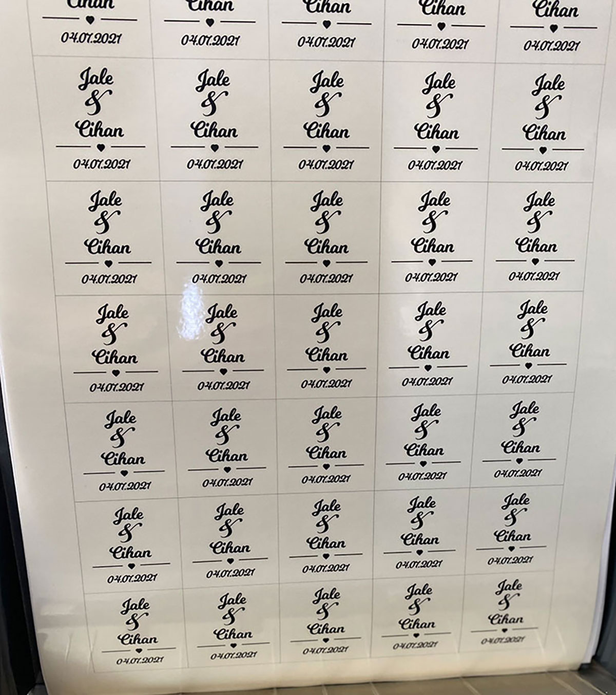 Kalp Figürlü Etiket, Cemiyet için Ürünlerinize Özel 3 Cm - 130 Adet Letbil Folyo Sticker