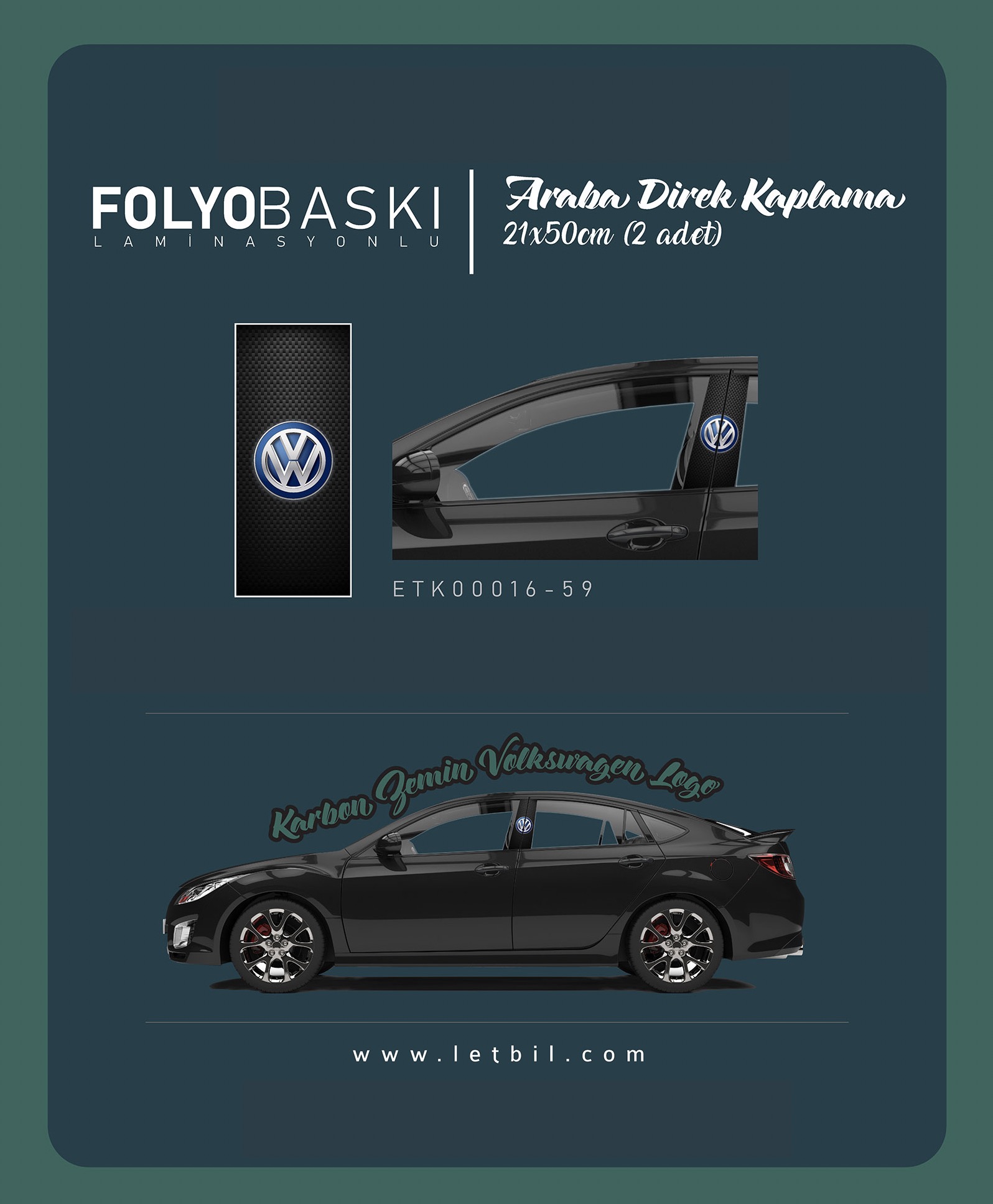 Araba Etiketleri, Tuning Kaplama, Direk Folyosu - VW