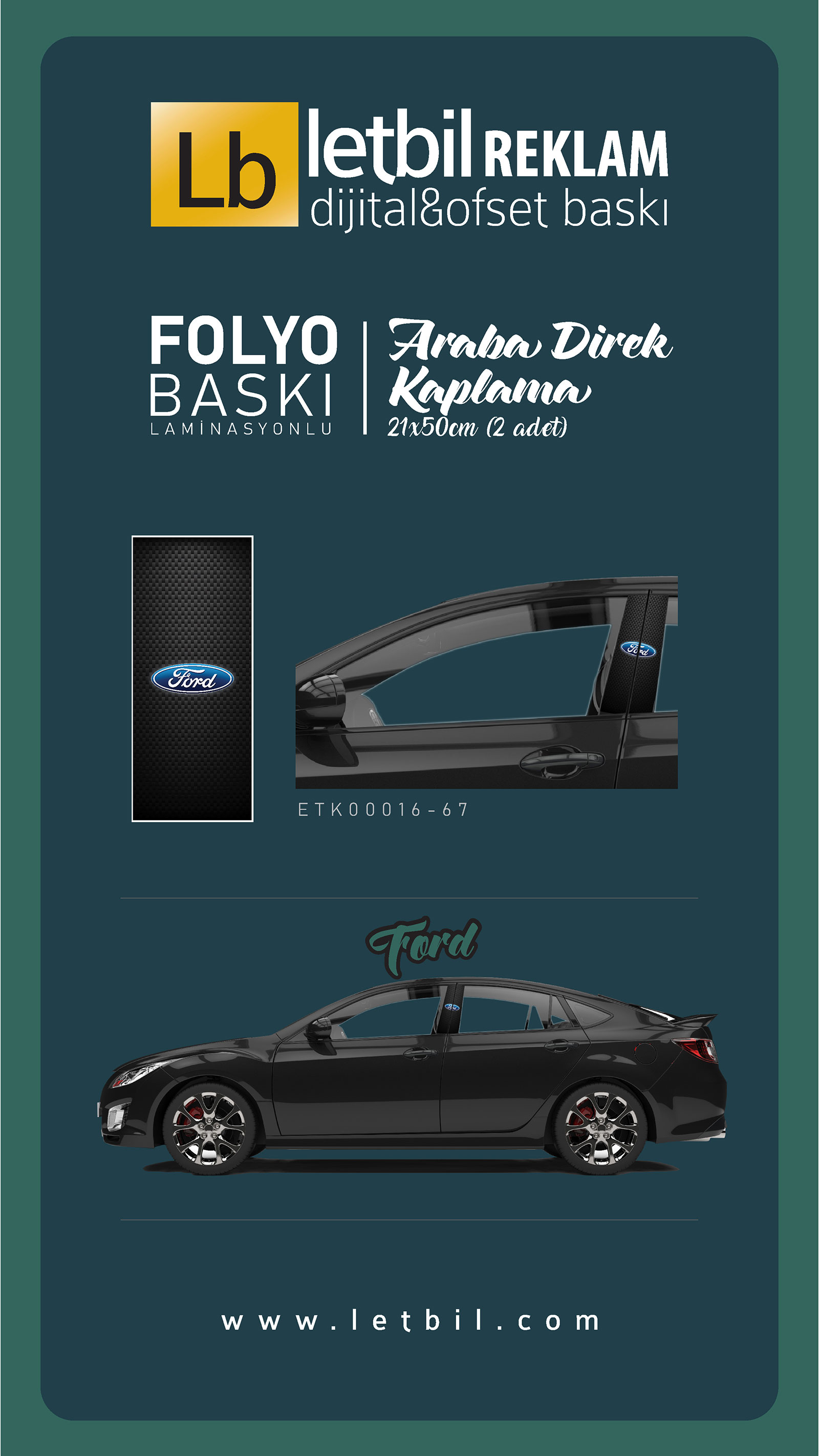 Araba Etiketleri, Tuning Kaplama, Direk Folyosu - FRD