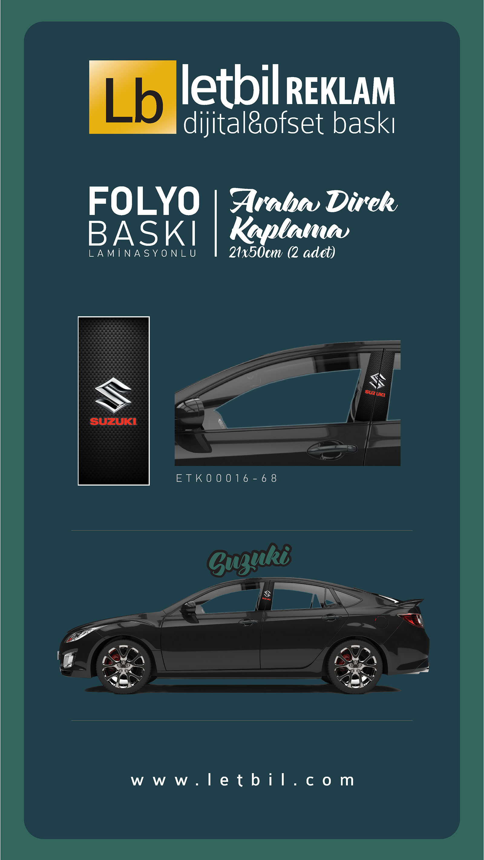 Araba Etiketleri, Tuning Kaplama, Direk Folyosu - SZK