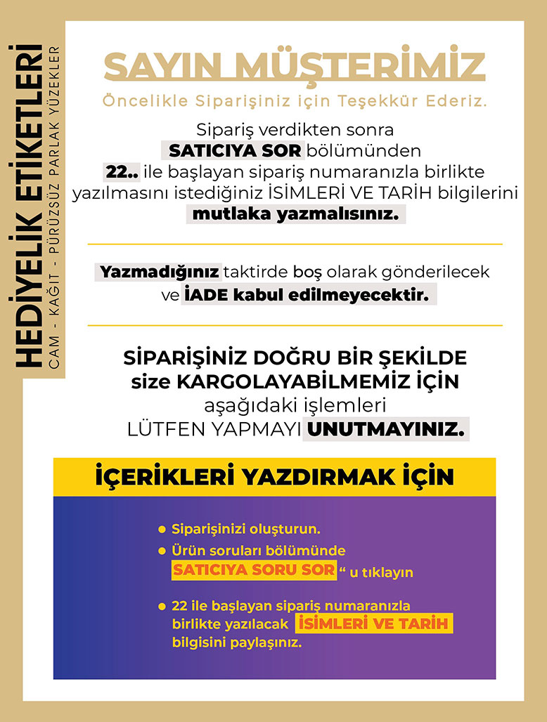 Beyaz Manolya Etiket Modeli Ürünlerinize Özel 5 Cm - 40 Adet Opak Sticker
