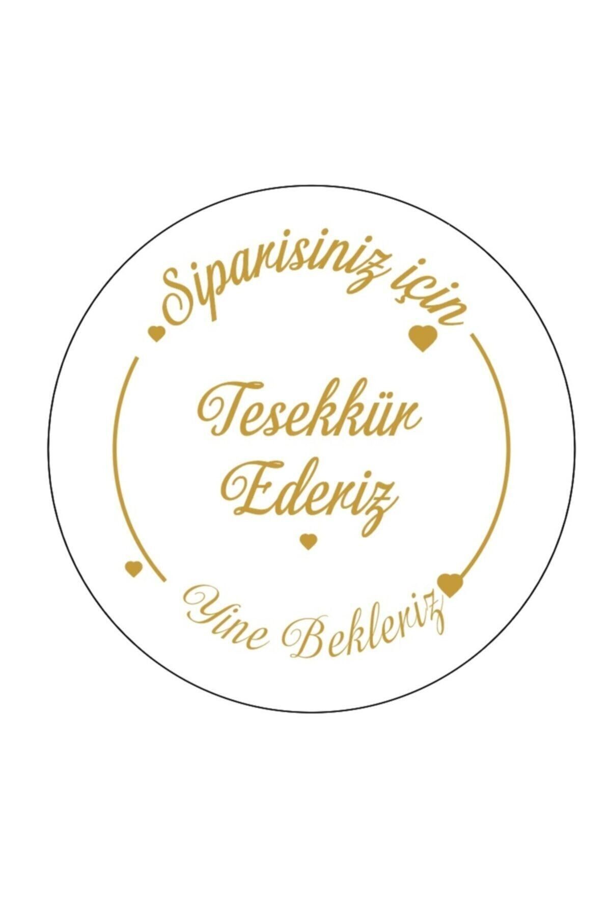 Teşekkür Ederiz Etiketi, 5 Cm - 100 Adet Letbil Folyo Sticker