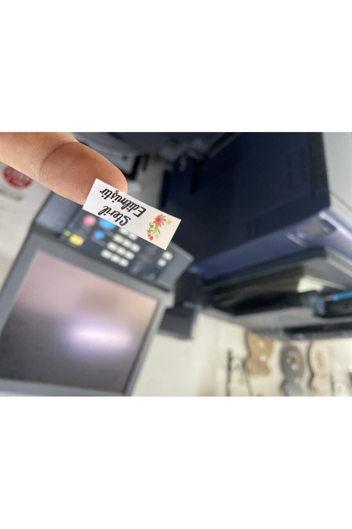 Steril Edilmiştir - Kuşe Etiket Sticker (1x3 Cm)