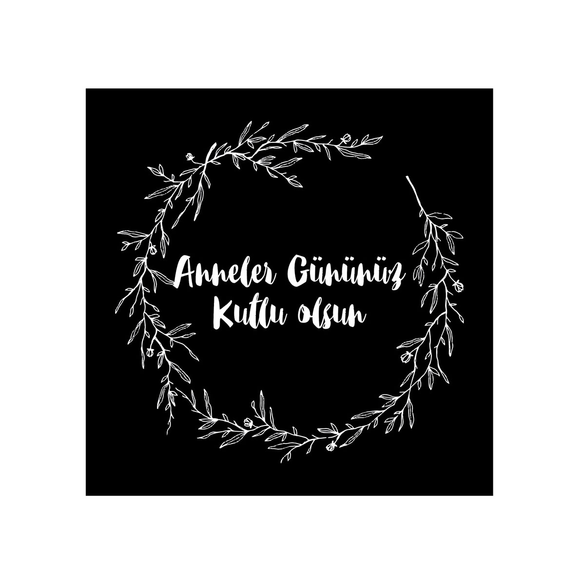 Anneler Günü Etiketi, Özel Günler için 5 Cm - 100 Adet Letbil Folyo Sticker
