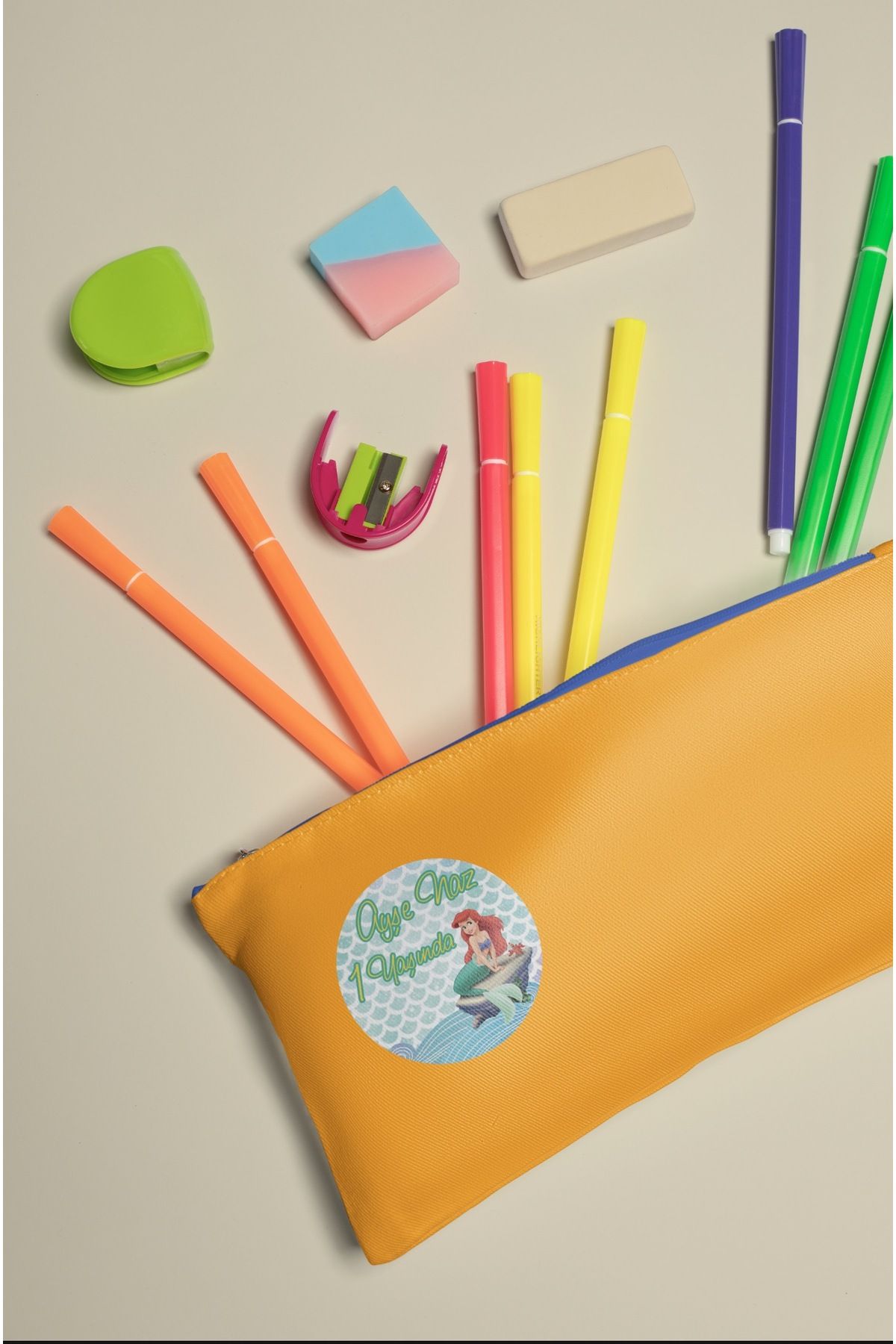 Deniz Kızı 2 Doğum Günü Etiketi 5cm - 96 Adet Folyo Sticker