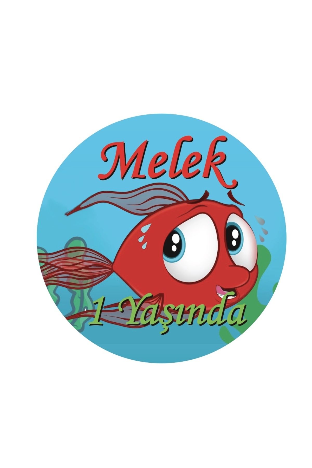 Sevimli Dostlar Kırmızı Balık, Çocuklarınız Için 3cm - 100 Adet Opak Sticker