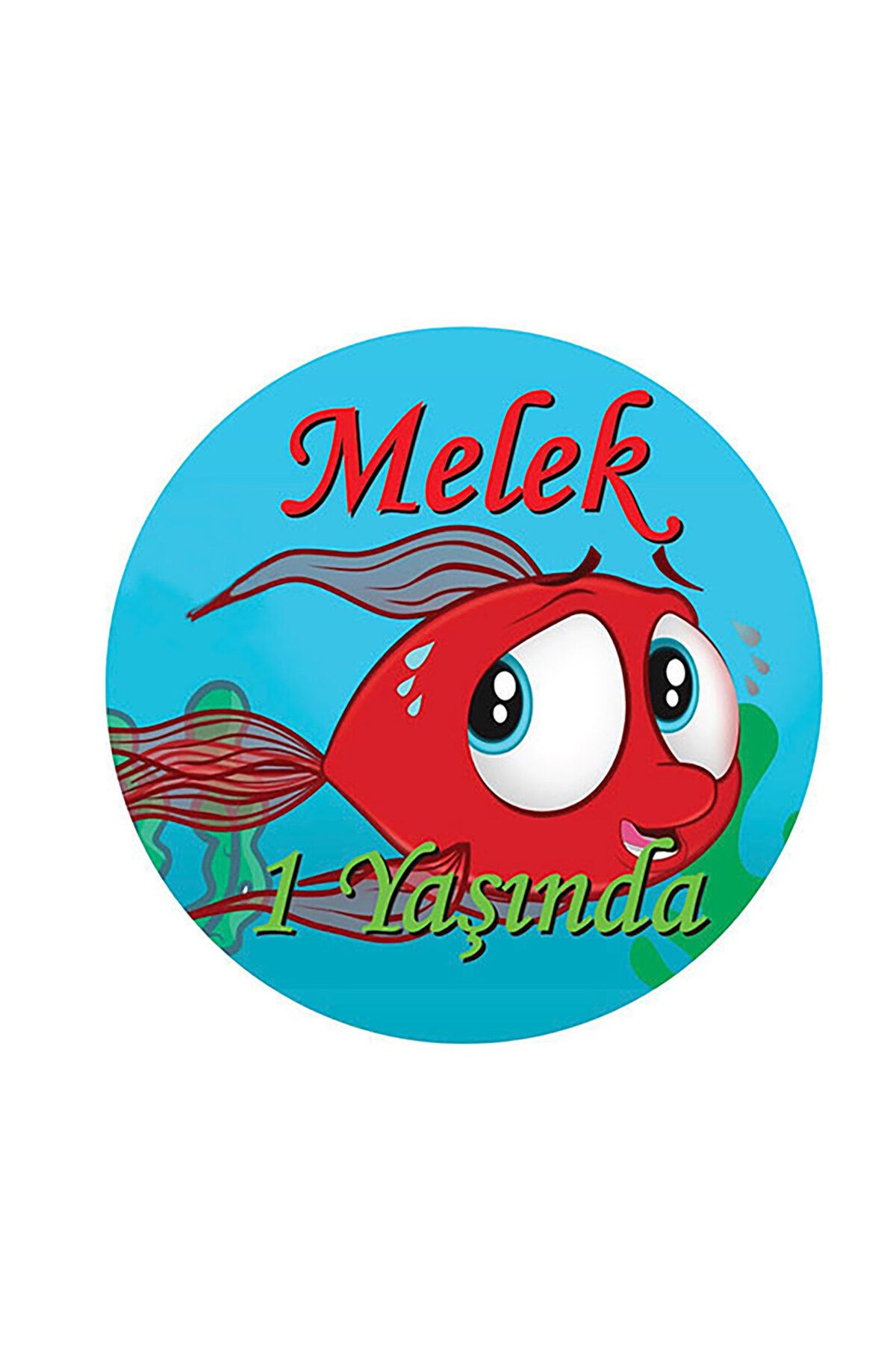 Sevimli Dostlar Kırmızı Balık, Çocuklarınız Için 4cm - 110 Adet Folyo Sticker