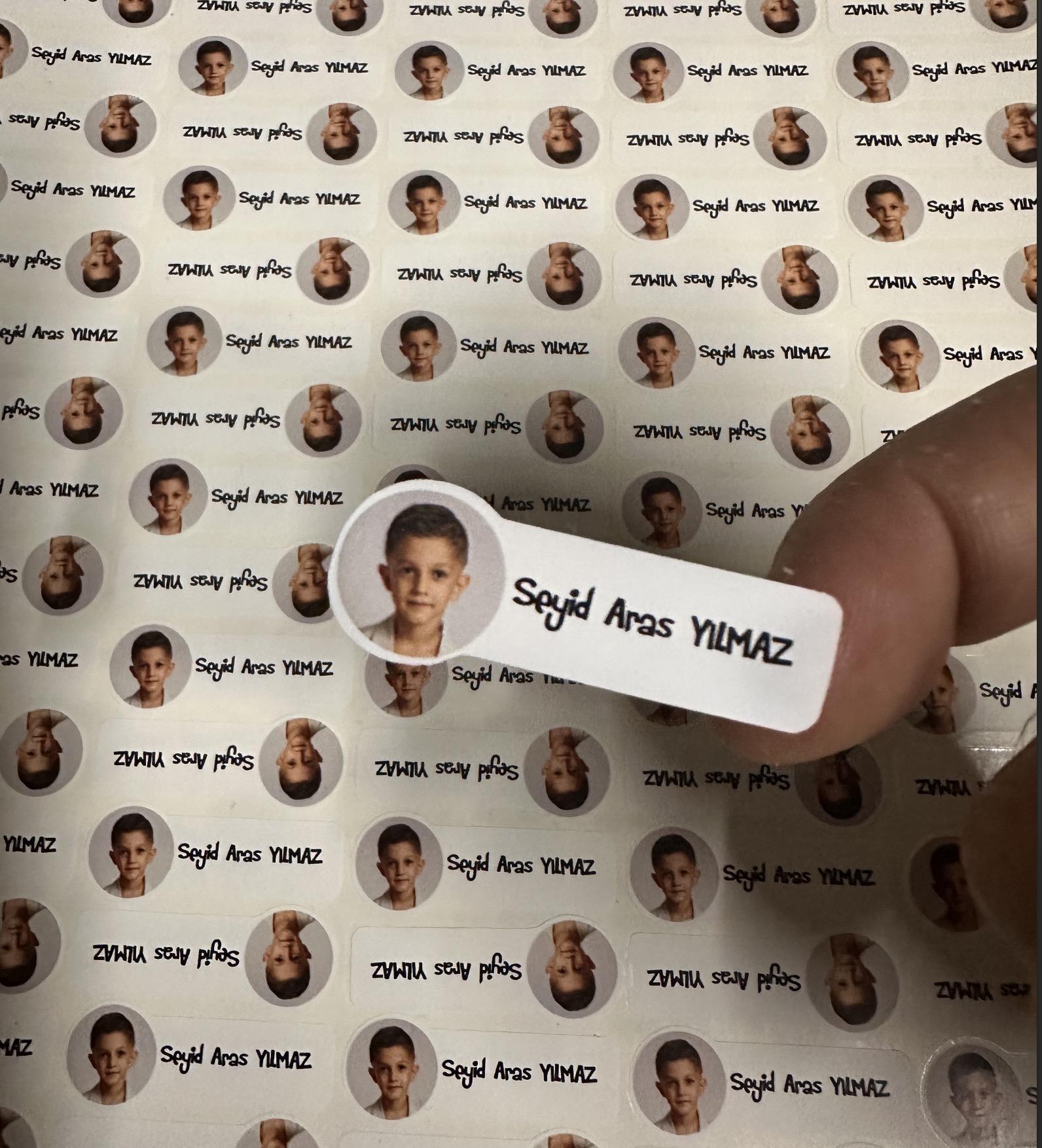 Resimli Okul Etiketi, Kalem Defter Etiketi,  - 194 Adet Opak Sticker