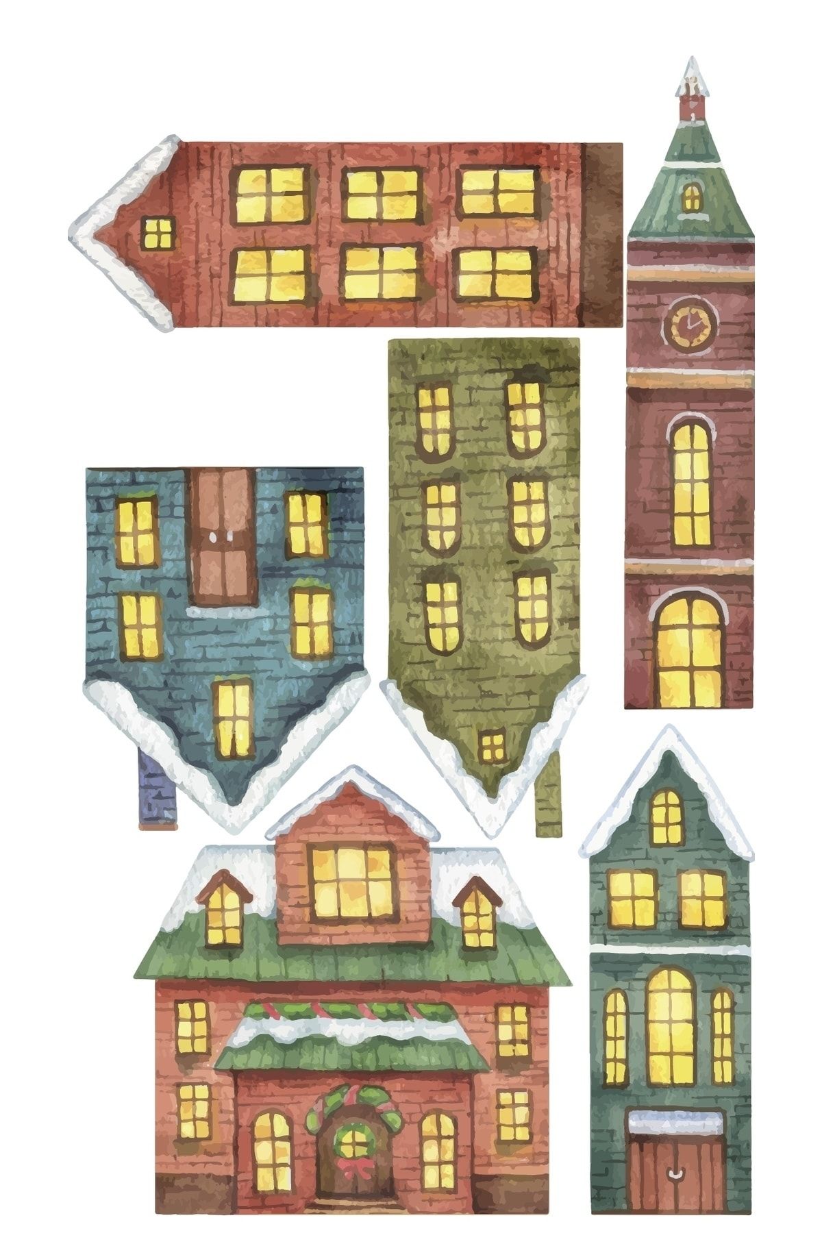 YILBAŞI DUVAR CAM SÜSÜ 132x58cm-LETBİL REKLAM STİCKER