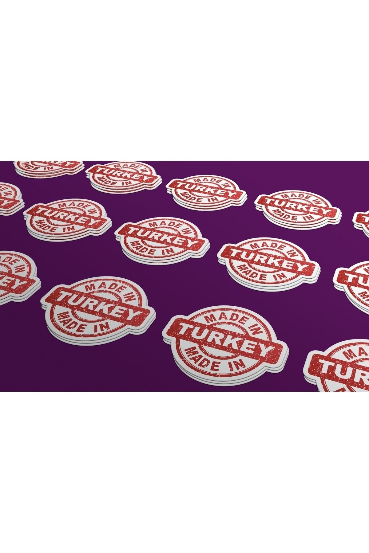 Made In Turkey - Etiket - 5x4cm - 100 Adet Folyo Sticker