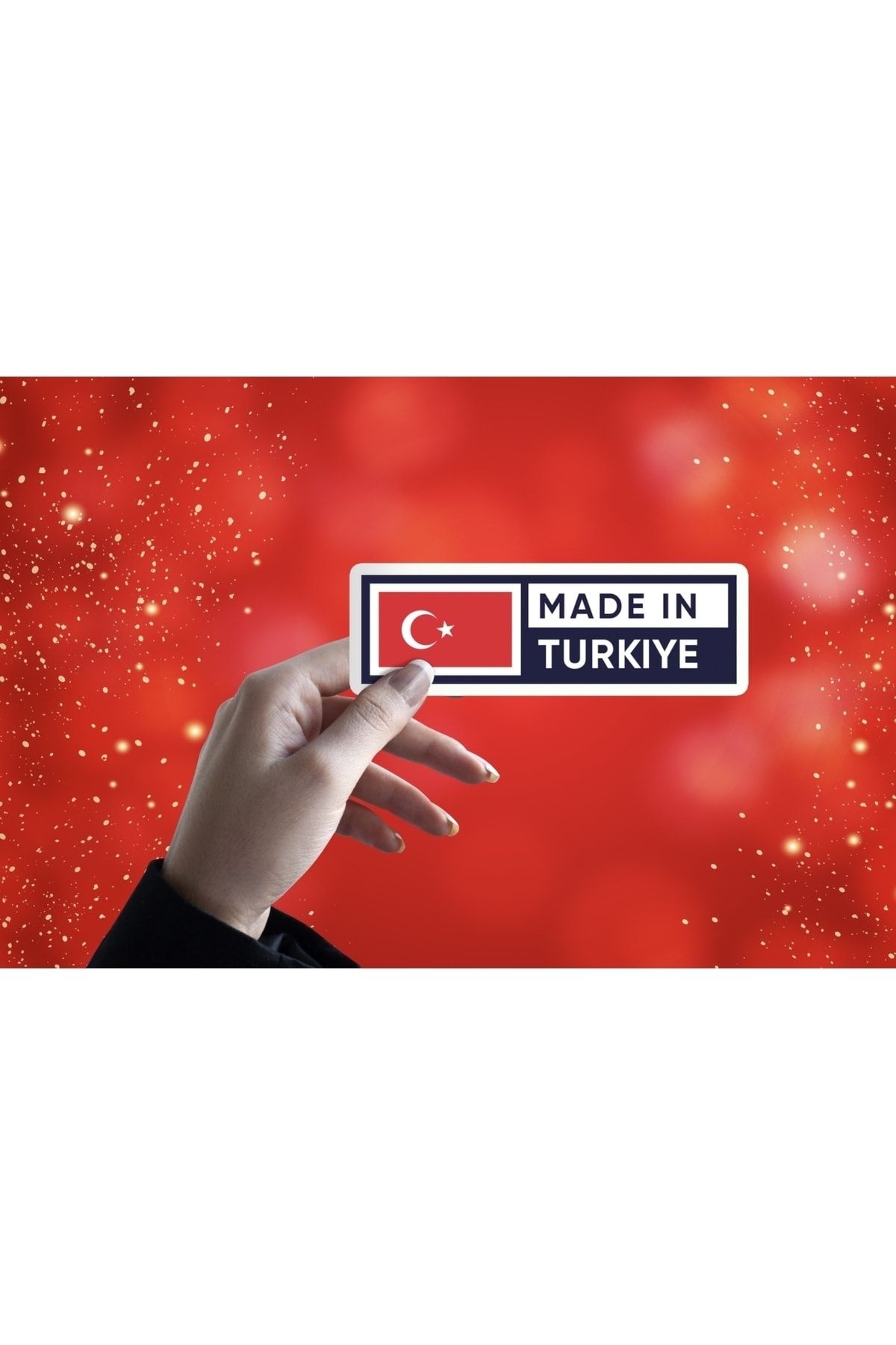 Made in Turkiye V3 - Opak Etiket 14x4cm-70 Adet Letbil Folyo Sticker
