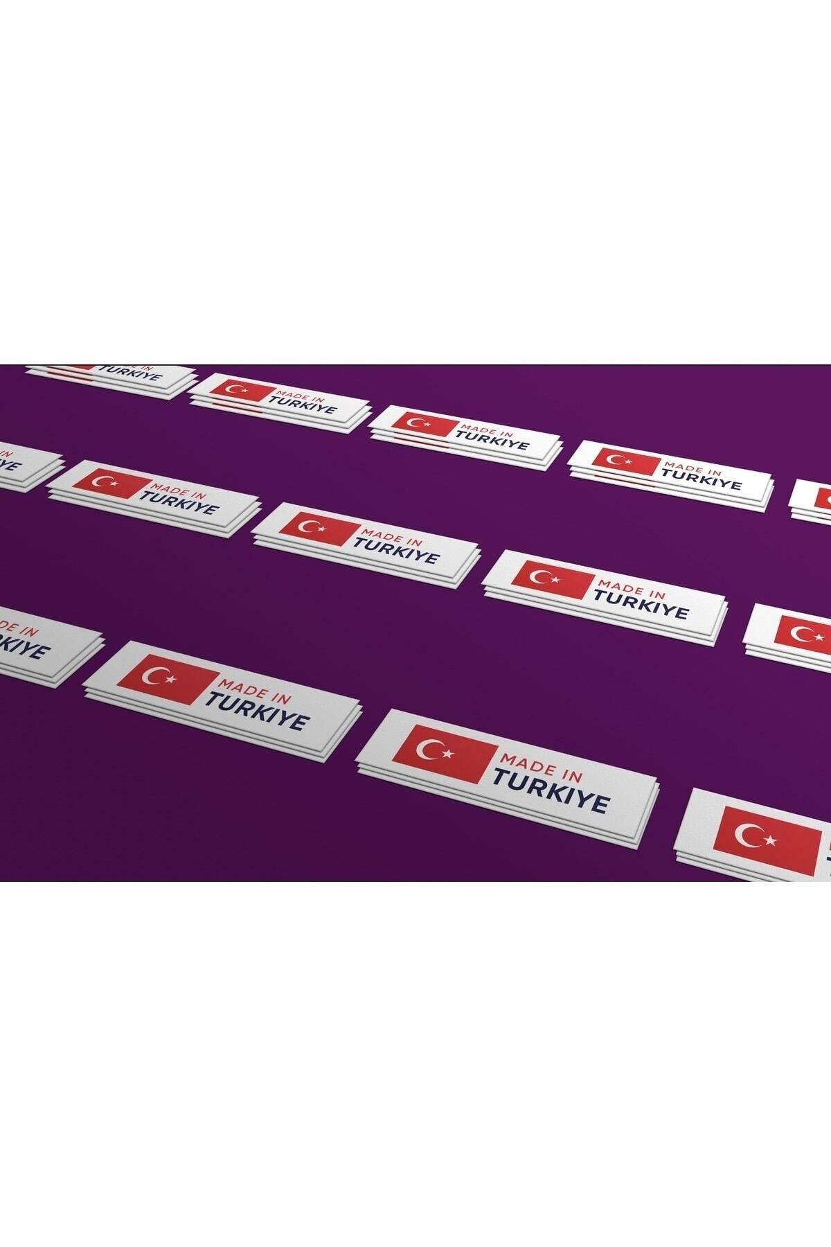 MADE IN TURKIYE V4 -OPAK ETİKET 14X4CM-LETBİL REKLAM STİCKER