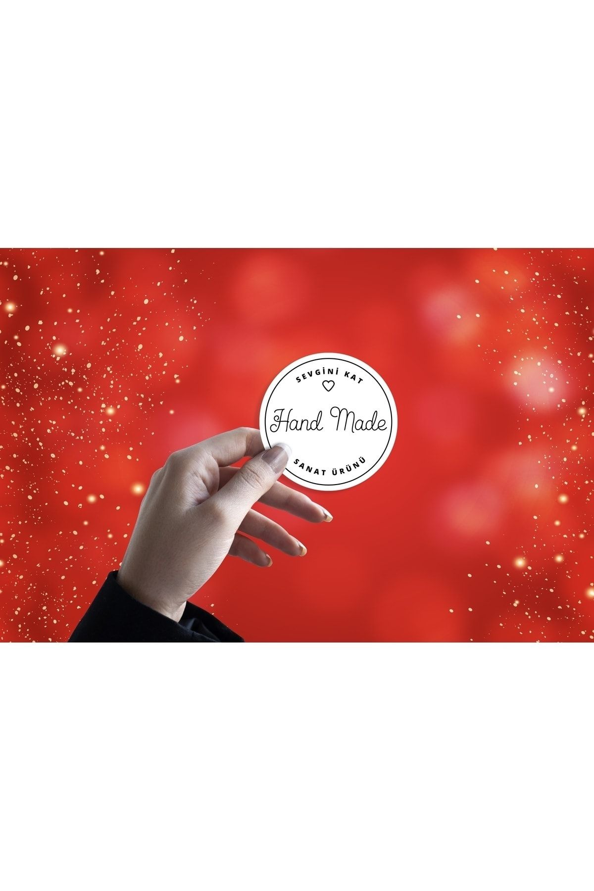 HANDMADE v2-OPAK ETİKET 4CM-LETBİL REKLAM STİCKER