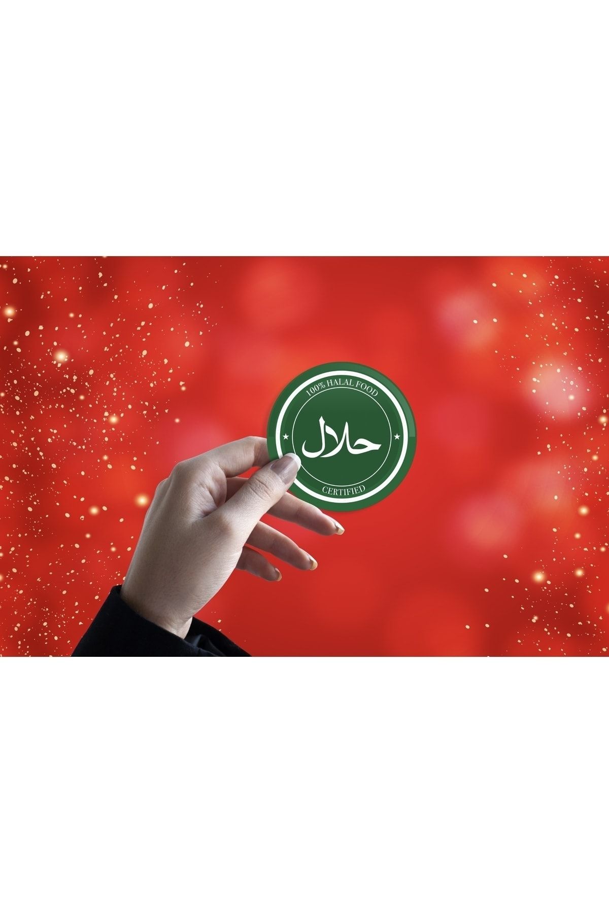 HELAL GIDA - FOOD 3LÜ SET-OPAK ETİKET 5CM-LETBİL REKLAM STİCKER