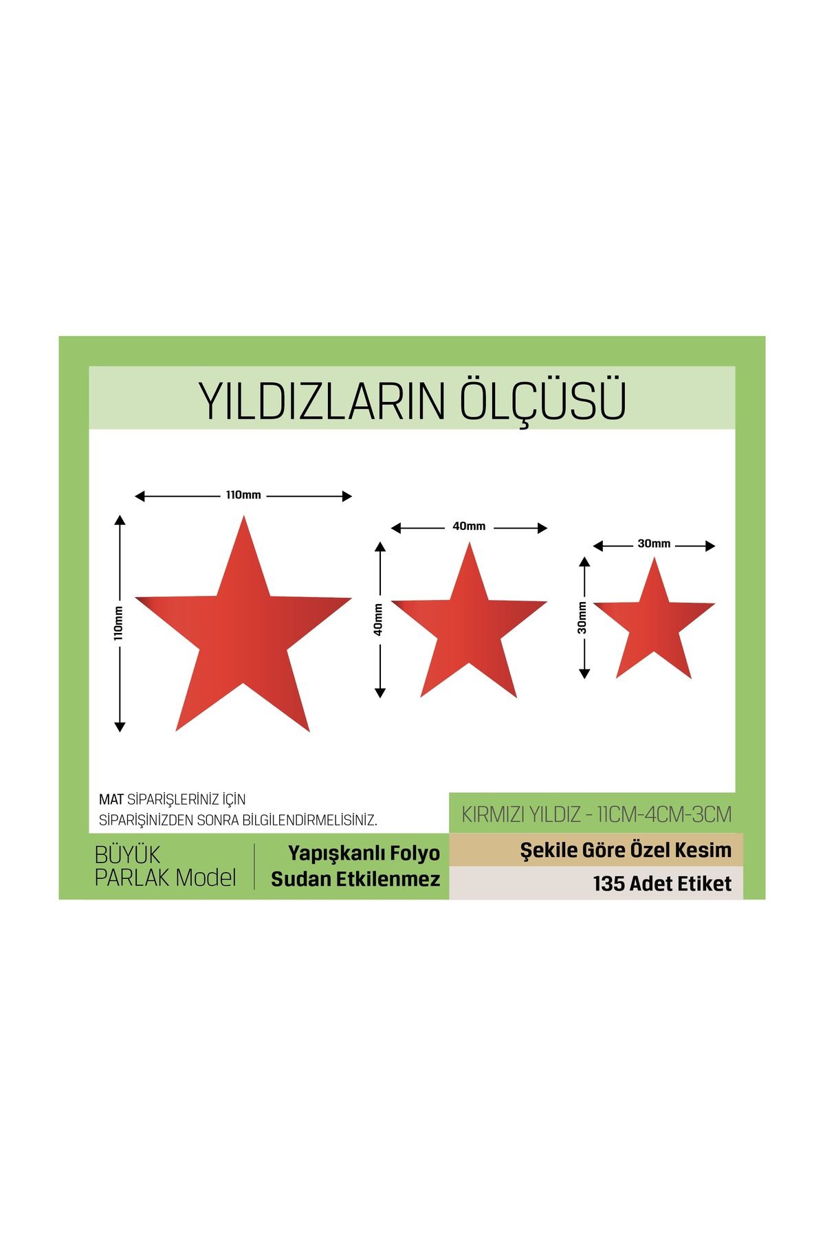 Kırmızı Renkli - Yıldız Desenli Çocuk Odası Duvar Etiketleri Büyük Model-135 Adet LETBİL STİCKER