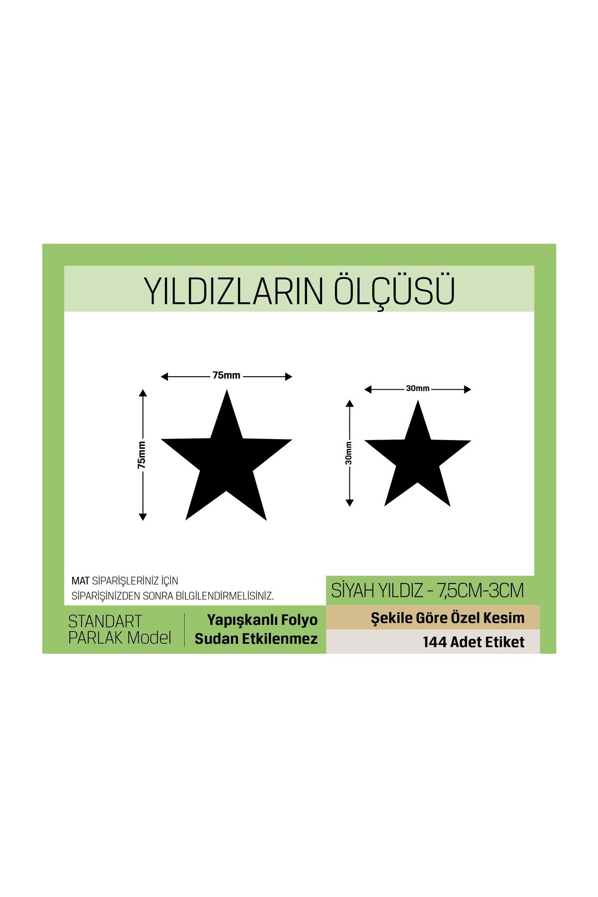 Siyah Renkli - Yıldız Desenli Çocuk Odası Duvar Etiketleri Standart Model-144 Adet LETBİL STİCKER