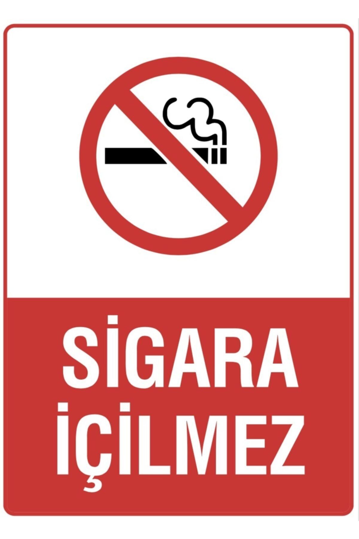 Sigara İçilmez -  2 adet (35x50cm) Folyo Etiket