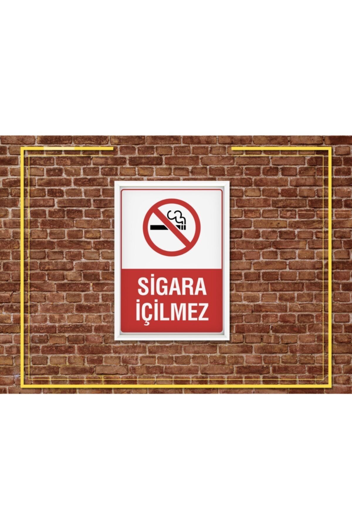 Sigara İçilmez -  2 adet (35x50cm) Folyo Etiket