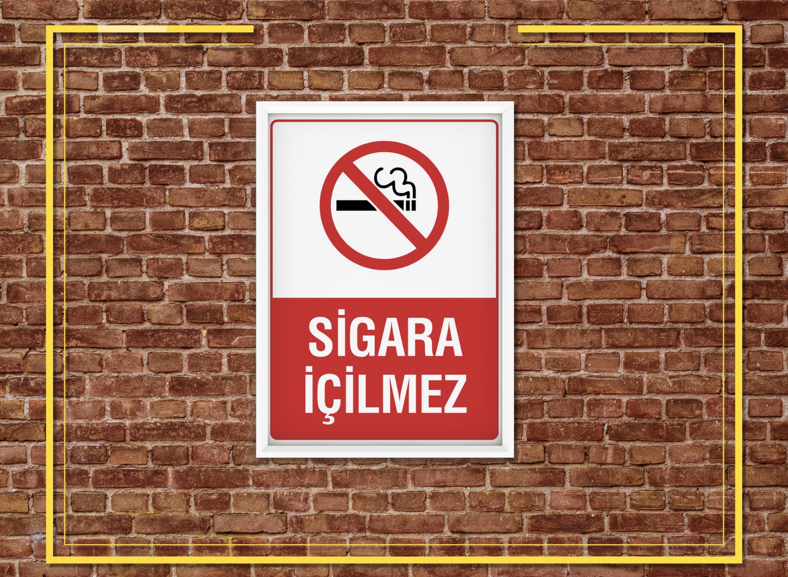 Sigara İçilmez - 1 adet (70x100cm) Folyo Etiket