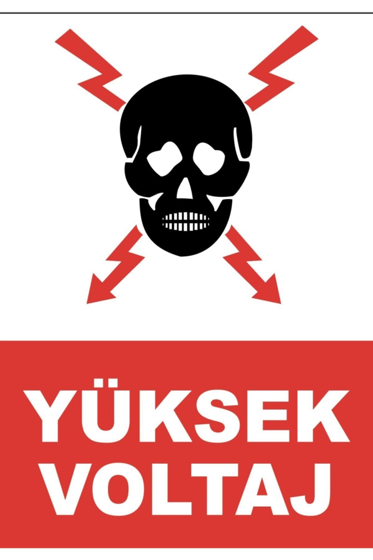 Yüksek Voltaj - 1 adet (70x100cm) Folyo Etiket