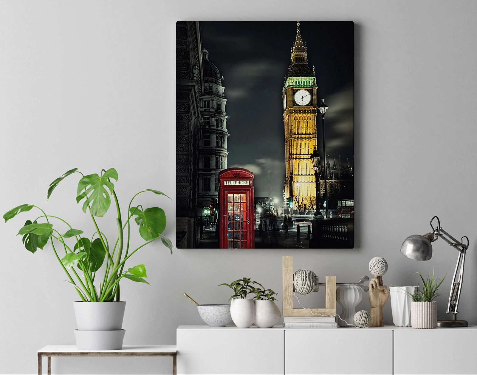 Kanvas Tablo – Londra Kırmızı Big Ben 2