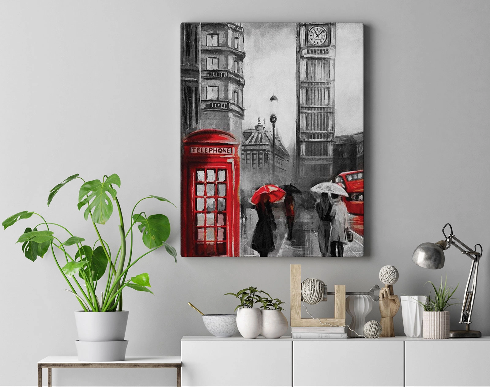 Kanvas Tablo – Londra Kırmızı Big Ben