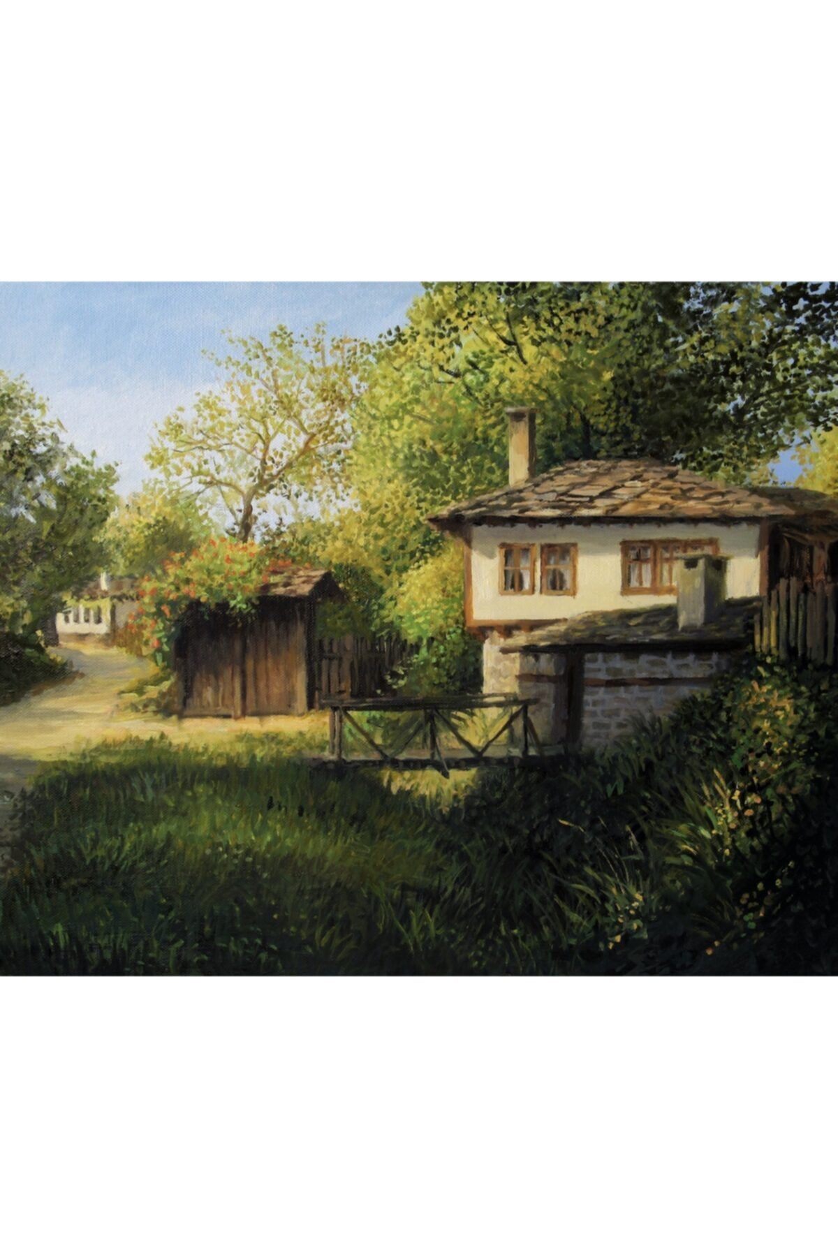 Kanvas Tablo - Yağlı Boya Köy Evi