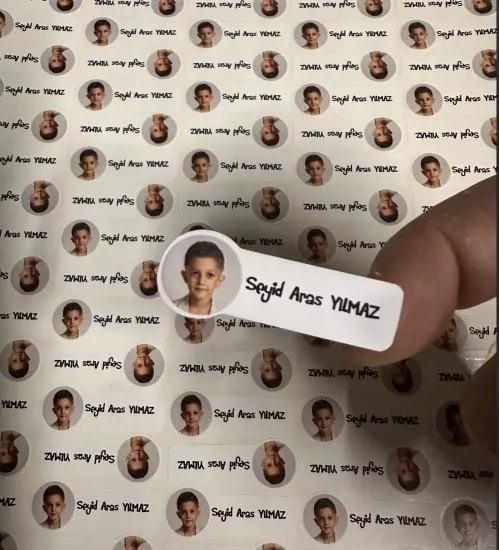 Okul Etiketi, Kalem Defter Etiketi - Resimli