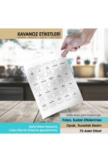 Beyaz Düz Kesim Baharat, Bakliyat Etiket Modeli 6x4cm - 80 Adet LETBİL REKLAM STİCKER