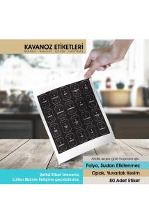 Siyah Düz Kesim Baharat, Bakliyat Etiket Modeli 6x4cm - 80 Adet LETBİL REKLAM STİCKER