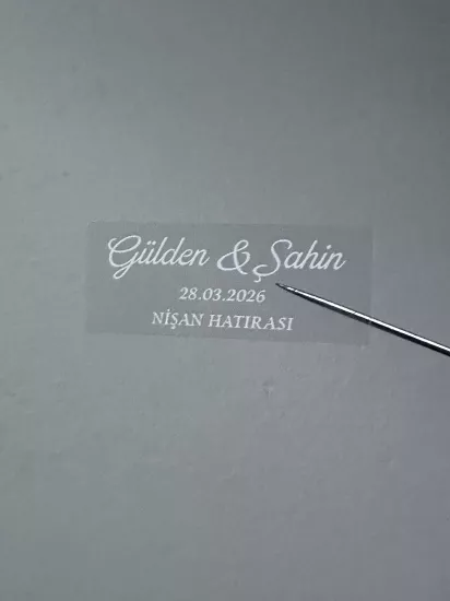 Kişiye Özel Beyaz Baskı, Şeffaf Sticker, 