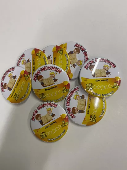 58 mm İğneli Buton Rozet | Baskılı Promosyon Rozet
