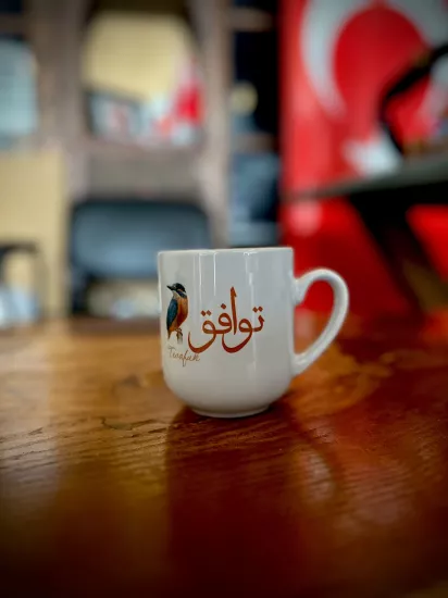 Tevafuk Yazılı Porselen Kupa Bardak | Özel Tasarım