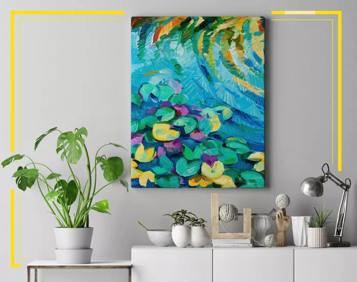 Yağlı Boya Renkli Sazlık Tablo