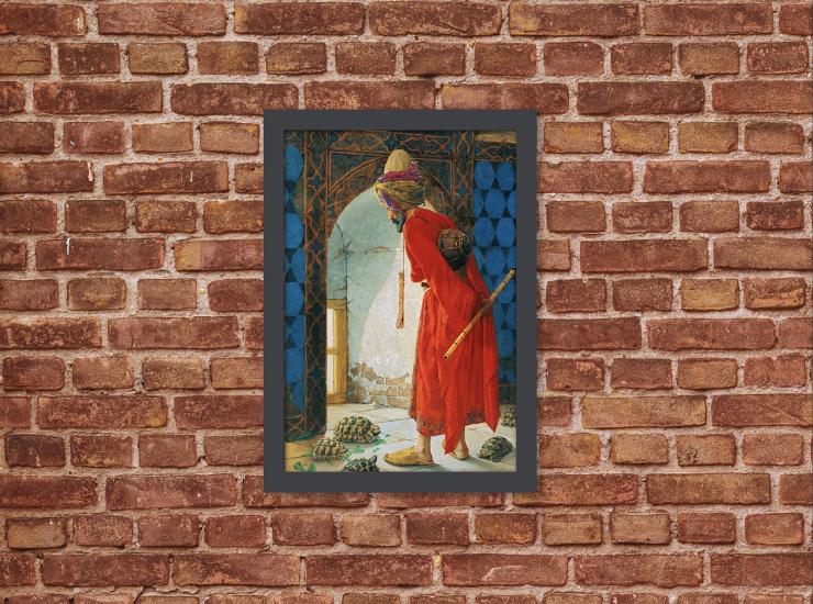 Kaplumbağa Terbiyecisi - Osman Hamdi, Ahşap Tablo