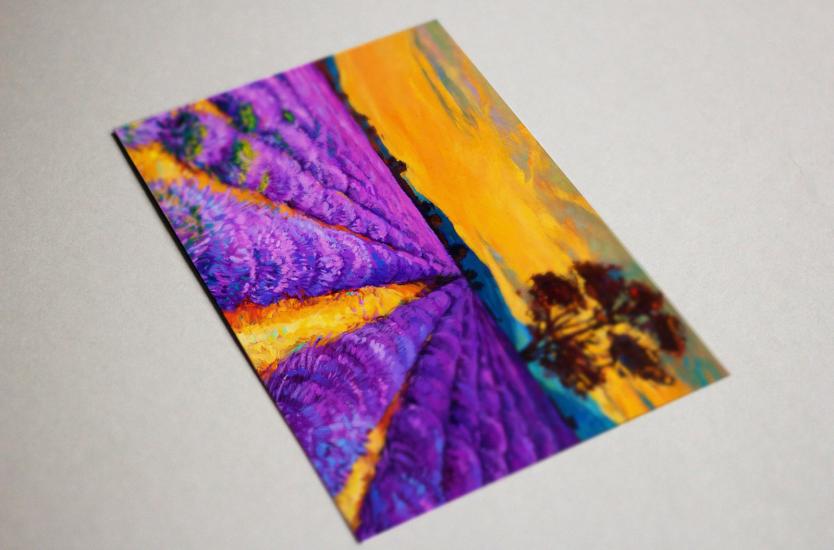 Gün Batımı Lavanta, Dijital Baskı, Ahşap Tablo Baskı