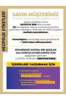 Çelenk Çiçek Motifli, Siyah Etiket Modeli 4 Cm